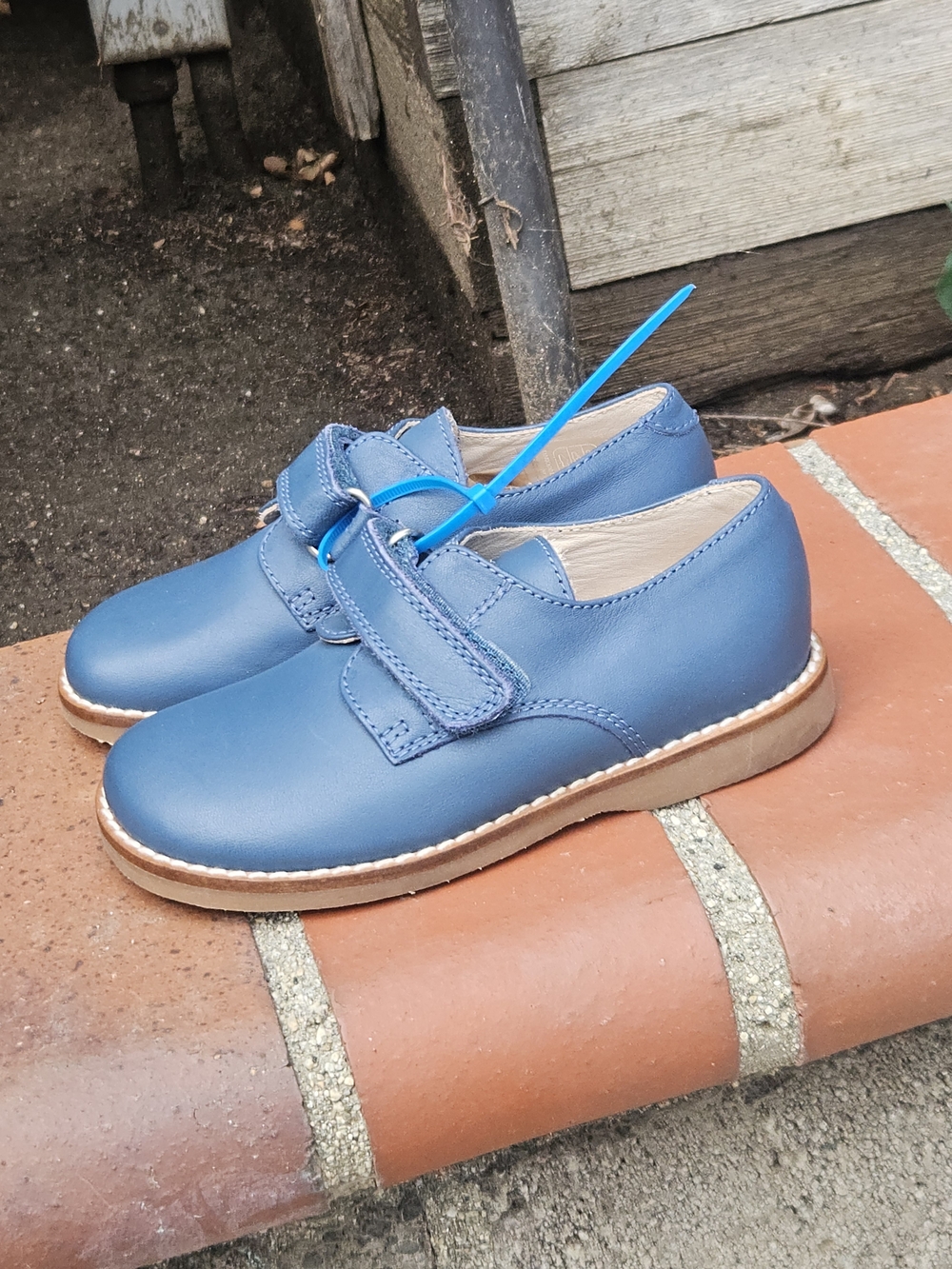 NWT Beberlis Spanish Leather Toddler Boys Shoes Blue EU 26 / US 9-9.5